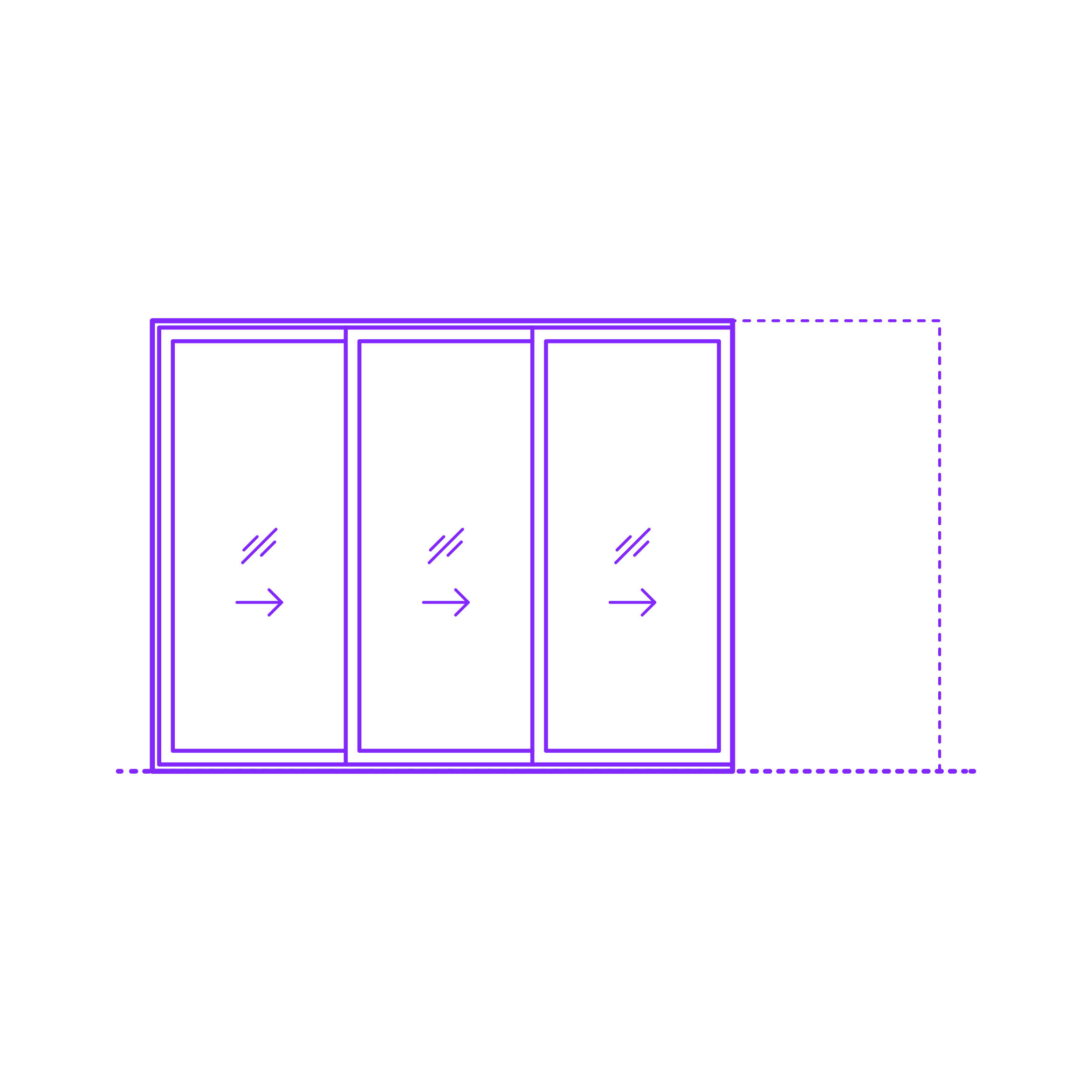 Buildings Sliding Doors Multi Slide Door Pocket 3 Panels Contour Svg Vector Free Vectors